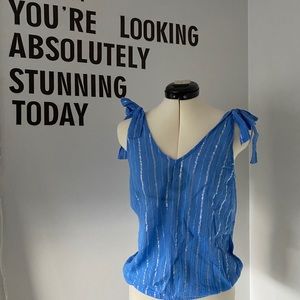 Blue silver blouse